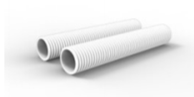 PE antibacterial round pipe (White)
